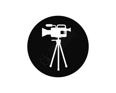 制作 视频电影录制器标志工业电影摄像师矢量插图设计标插画